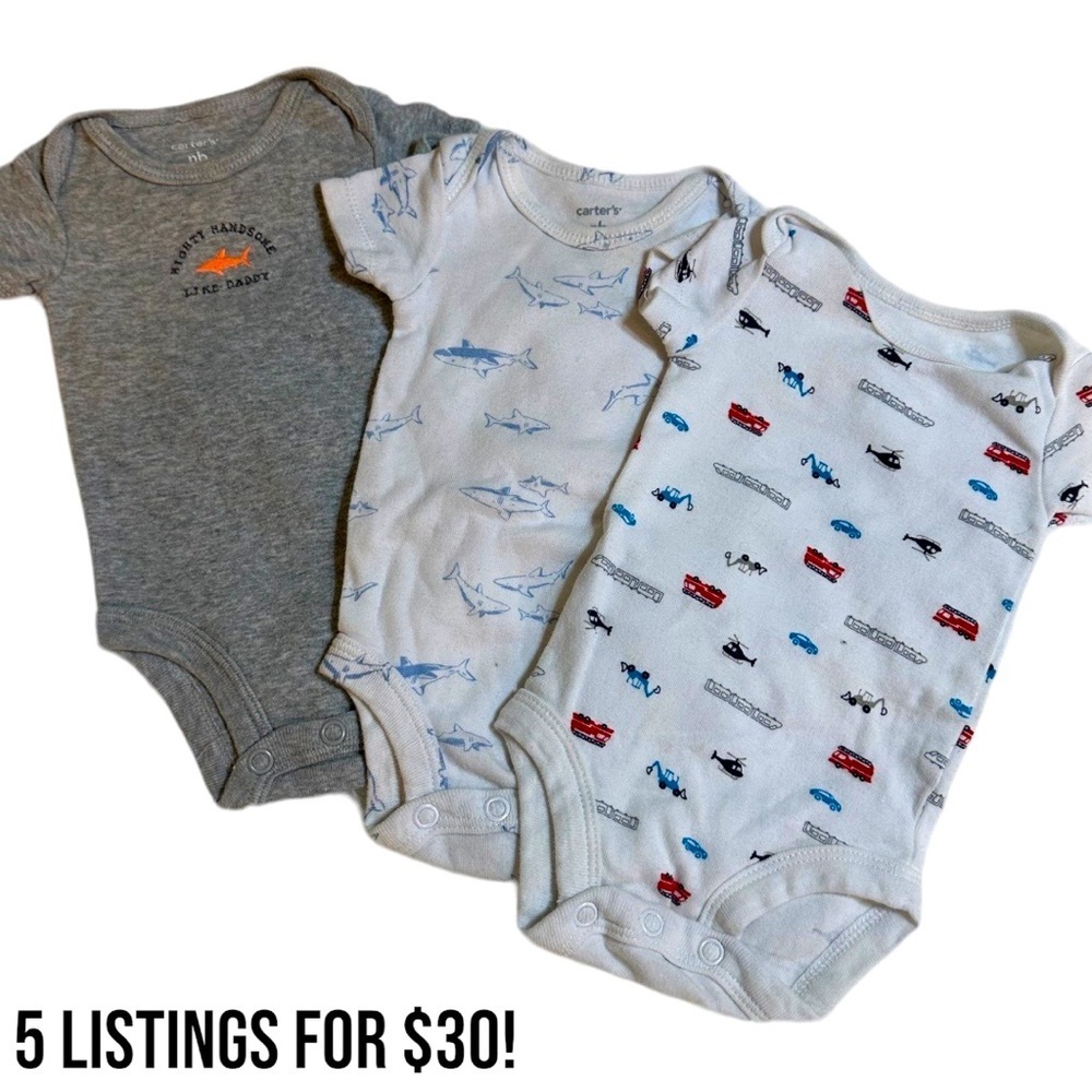 Baby Boy newborn onesies bodysuit lot